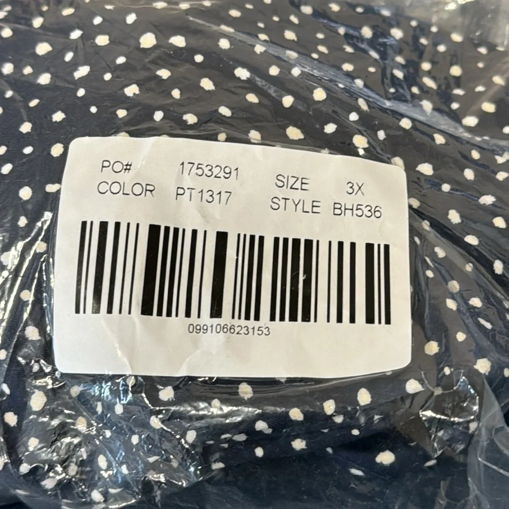J. Crew Strappy Twist Bikini Top‎ Women's 3X Navy Dot New BH536